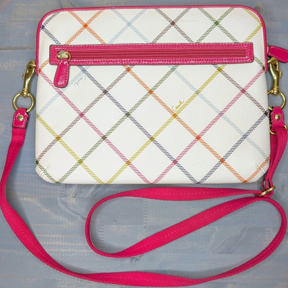 Coach White and Pink Crossbody Bag - Picture 2 of 10
